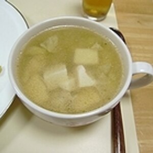ウェイパーで☆豆腐とキャベツの中華スープ
